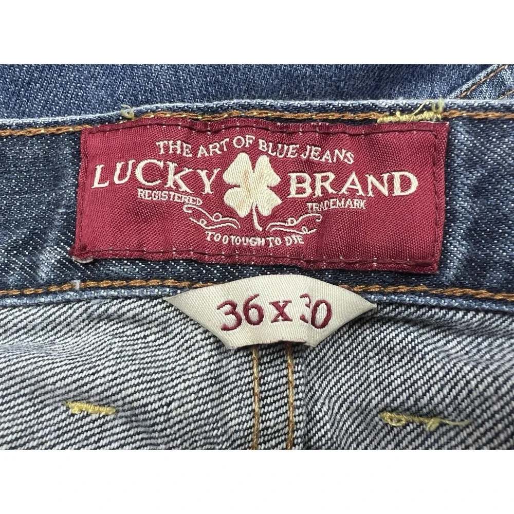 Lucky Brand 221 Original Straight Leg Blue Denim Jeans‎ Mens 36/30